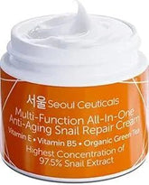 SeoulCeuticals Korean Skin Care 97.5% Snail Mucin Moisturizer Cream - K Beauty Skincare Day & Night Snail Repair Cream Filtrate Cruelty Free 2oz - Showlu Well Nation Store